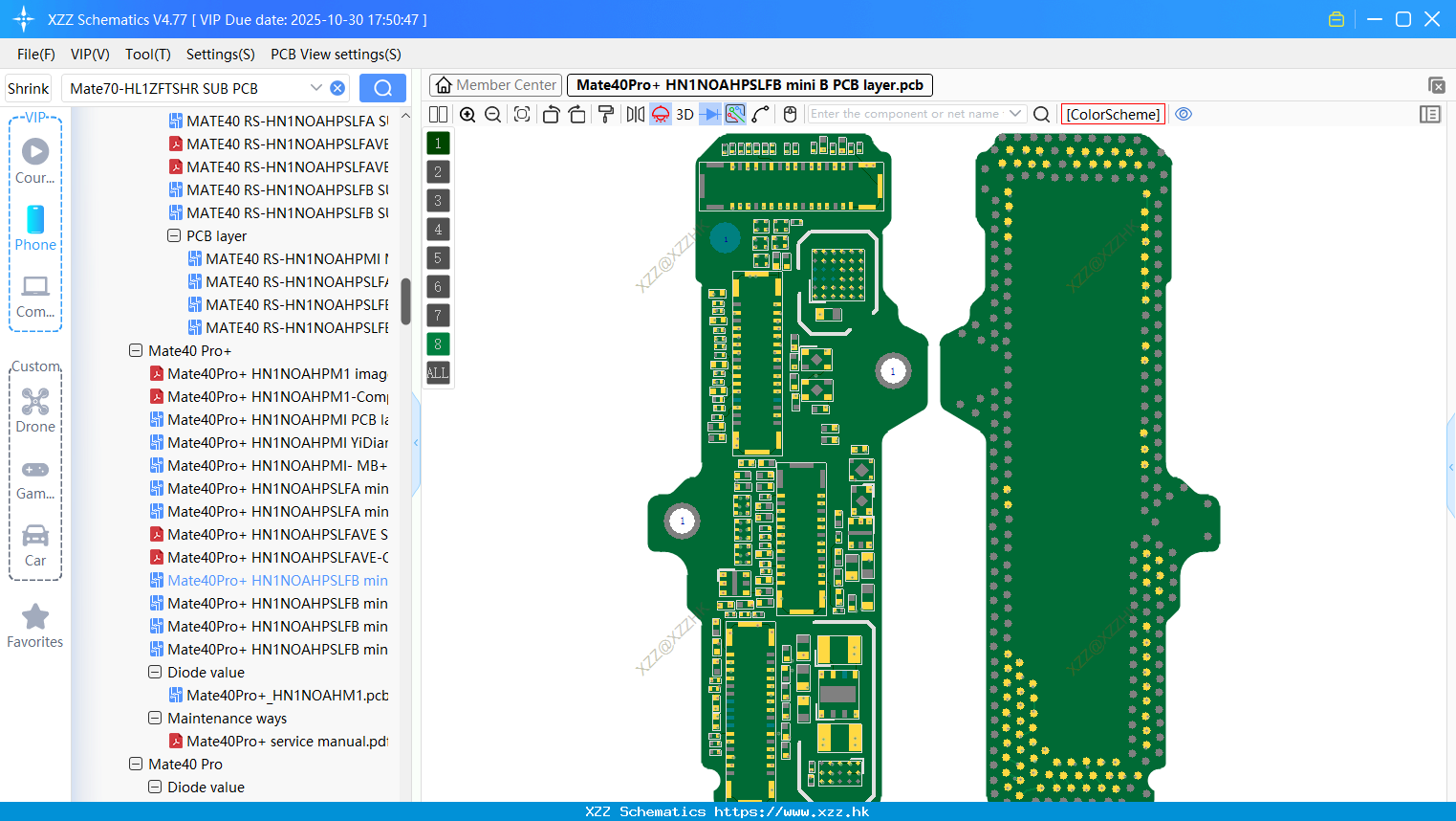Huawei Mate40Pro+ HN1NOAHPSLFB Mini B PCB Layer